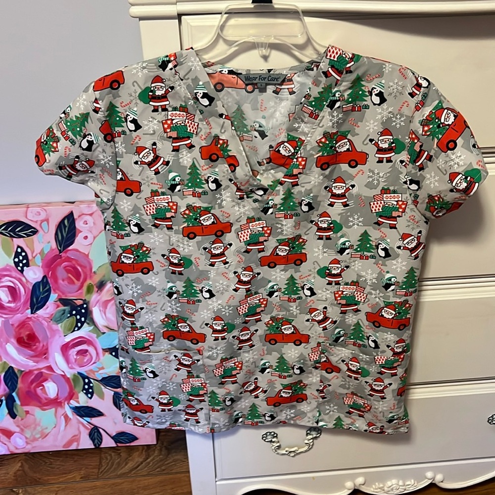 Christmas scrub top!